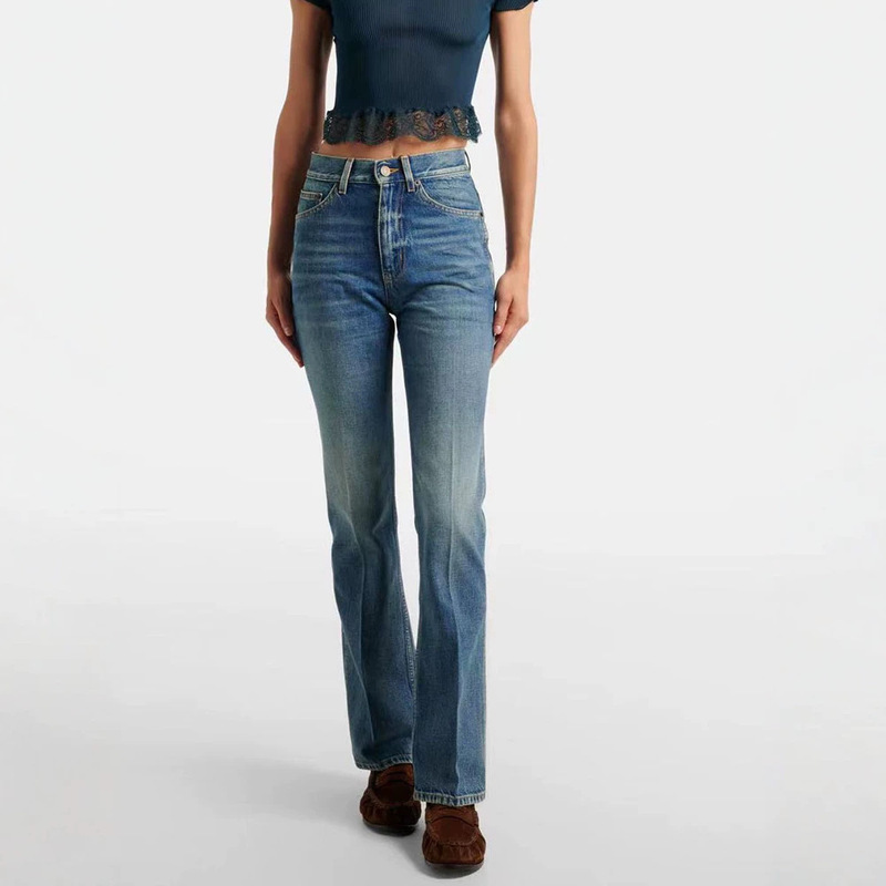 Nanyou High-Waisted Slim-Fit Straight-Leg Jeans for Women, 26 Autumn/Winter New Style