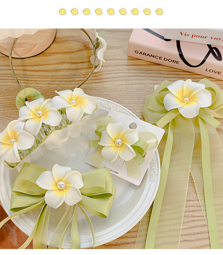 Elegant Simple Style Flower Alloy Cloth Hair Clip Hair Claws 1 Piece display picture 4