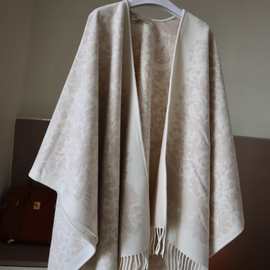 赵丽颖同款围巾女秋冬季2024新款羊毛保暖围脖百搭披肩外搭护颈