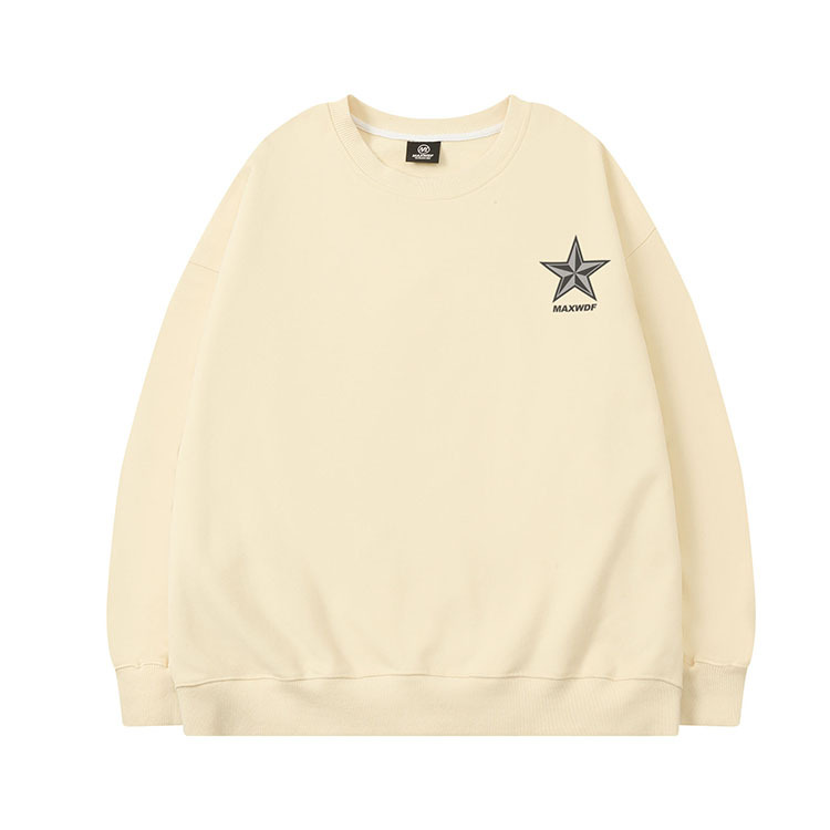 Herrenbekleidung Rundhalspullover schwerer englischer Pullover Gewicht 400G leichter Samt plus Samt Paar Stil locker B2135J_voghion.com