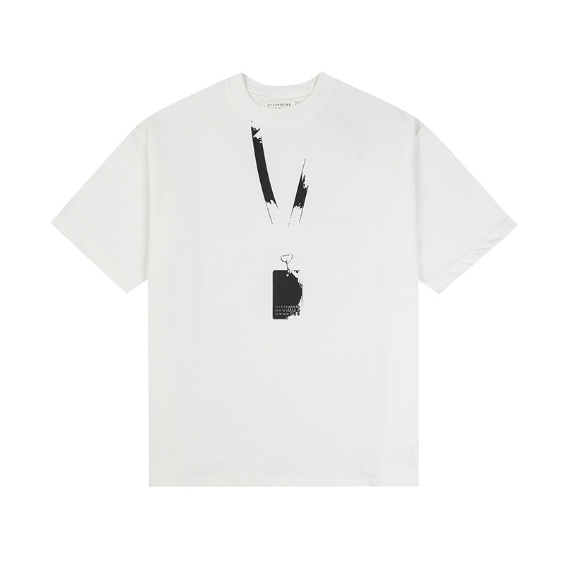 Mm6マギラtシャツ2023夏新作男女カップル服アラビア数字プリント半袖|undefined