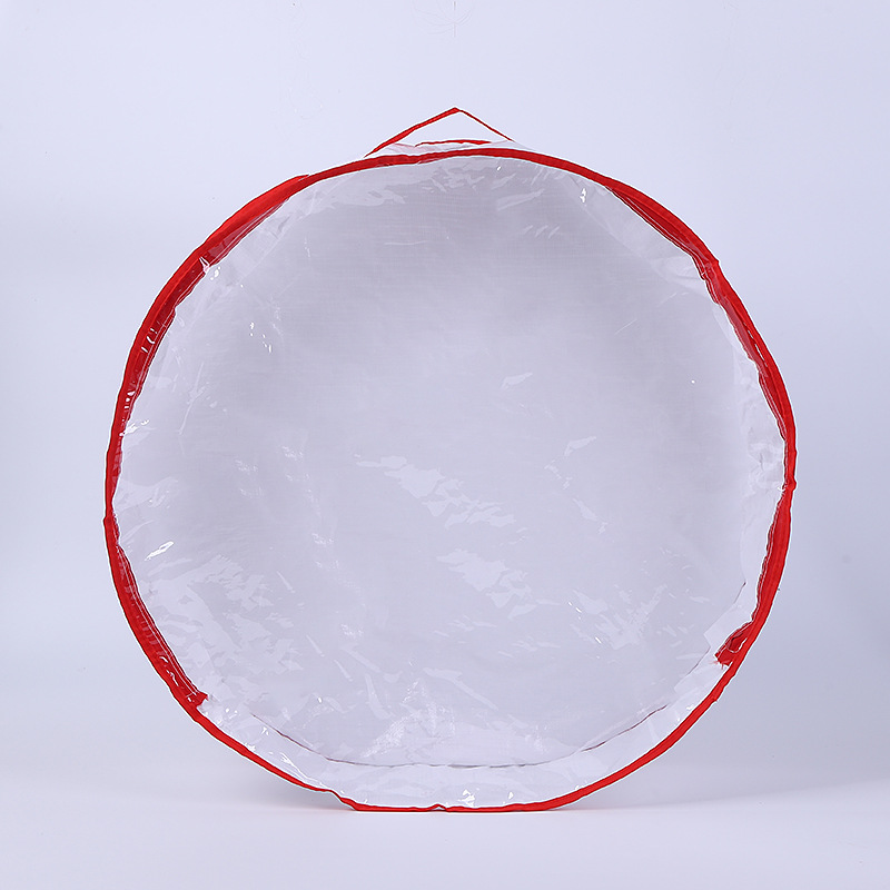 Bolsa de almacenamiento transparente de PVC para guirnaldas navideñas transfronterizas, decoración de árboles de Navidad, guirnalda redonda, bolsa colgante para regalo.
