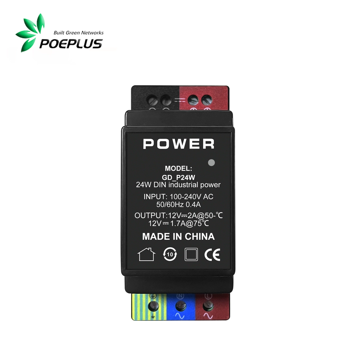 110-240Vac to 12V2A Industrial grade DIN Power Supply