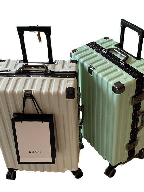 De las mujeres 2023 nuevo mudo rueda universal durable marco de aluminio de gran capacidad de los hombres contraseña trolley caso de cuero