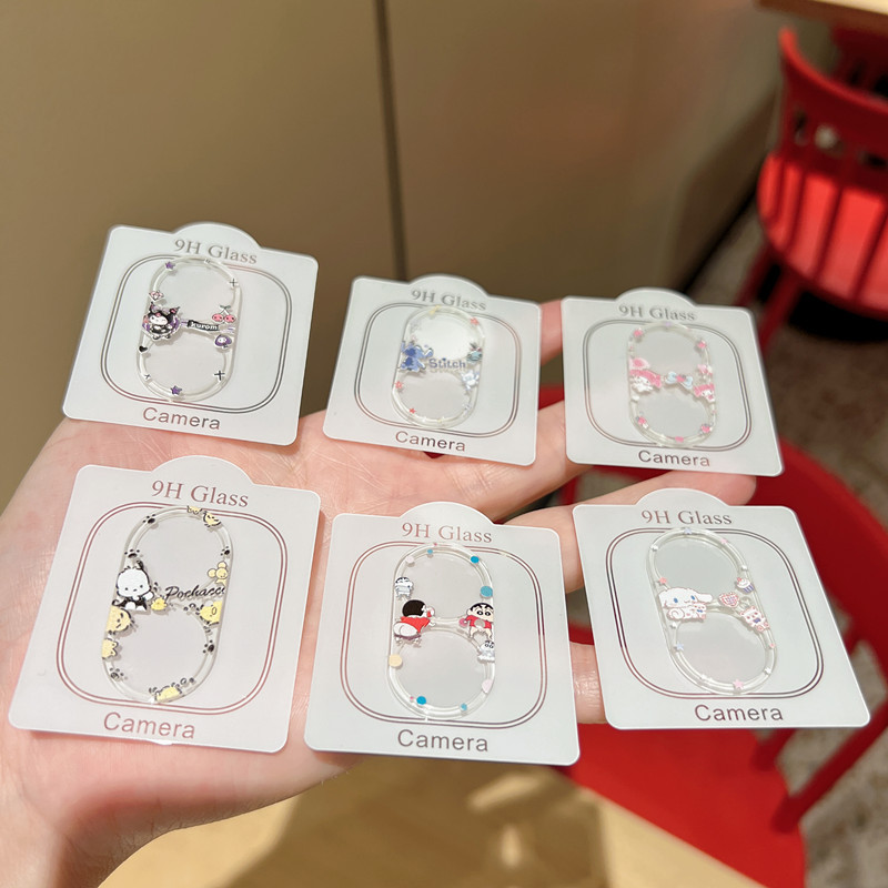 Mobile phone lens one all-inclusive iPhone16 transparent lens film for Apple 15ProMax cute cartoon 14