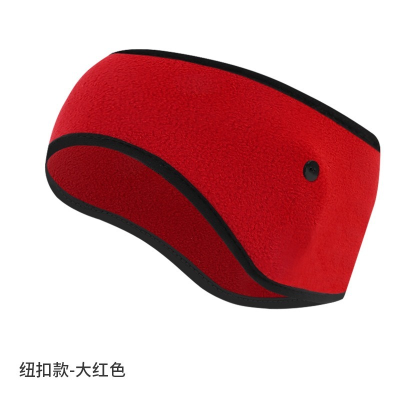 亚马逊防寒发带纯色抓绒防风额头保暖头带加绒加厚跑步运动护耳带|undefined