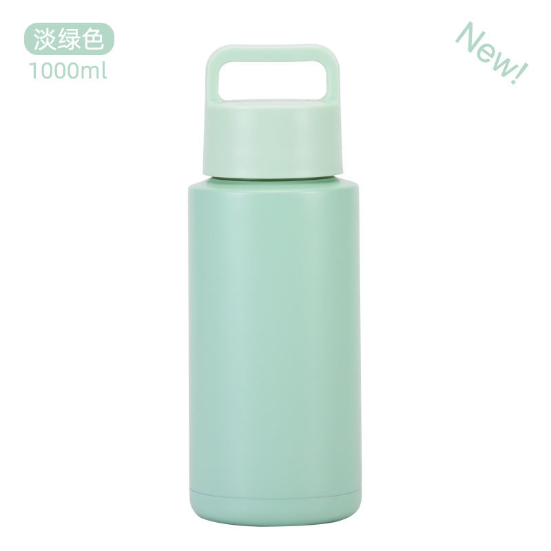 2025 nuevo hervidero deportivo de acero inoxidable de gran capacidad, de boca grande portátil estadounidense de 1L, preservación del calor y enfriamiento al vacío