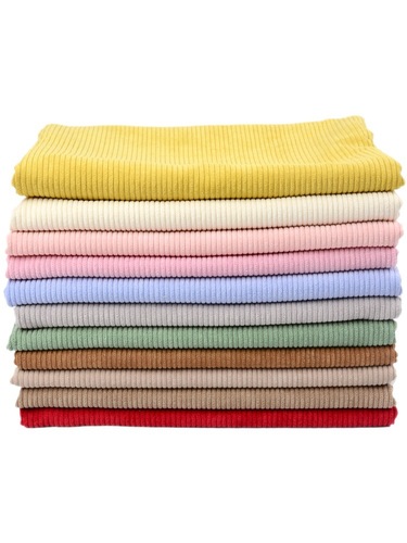 Linen fabric solid corduroy jacket clothing shirt cotton padded jacket sofa velvet fabric material wholesale