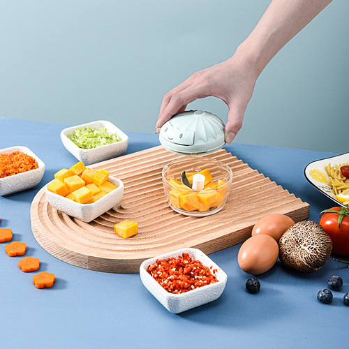 Mini cooking machine, portable garlic masher, manual garlic masher, onion ginger garlic masher, household food supplement grinder
