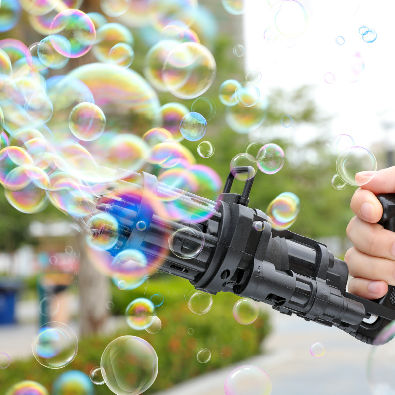 Trill Same item Bubble machine Gatlin Electric Porous Bubble Gun Bubble Toys Night market Selling