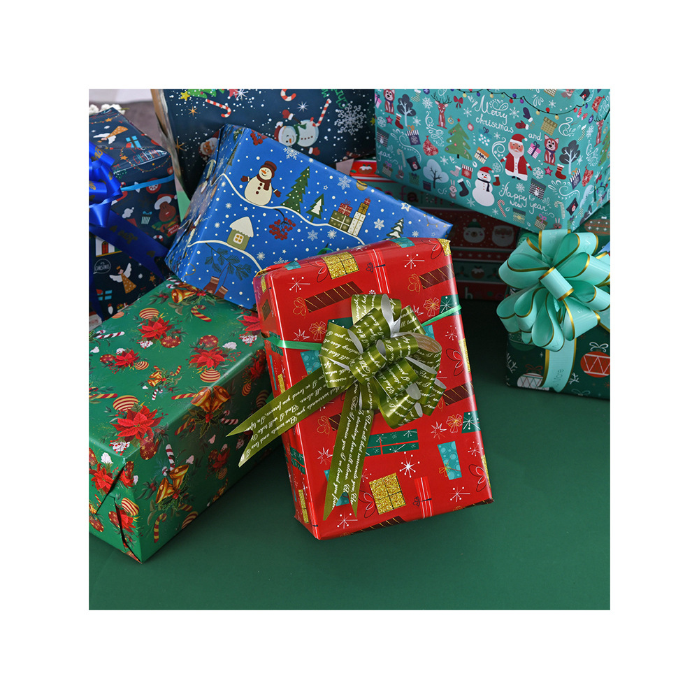 Nuevo papel de embalaje de Navidad al por mayor venta caliente transfronteriza papel de embalaje de regalo de Navidad diseño creativo papel de embalaje de regalo