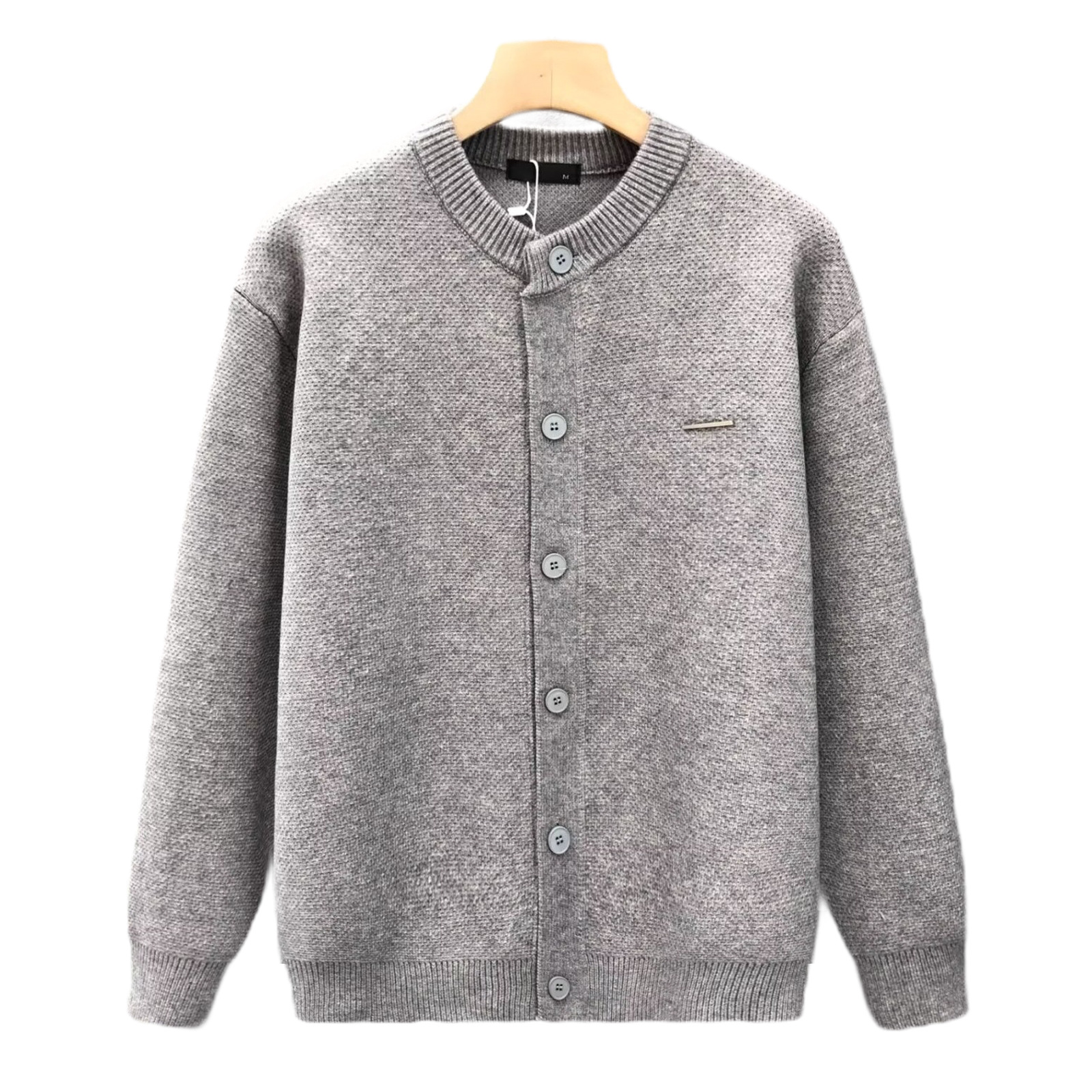 Explosiones transfronterizas de tamaño europeo suéter de jersey de gran tamaño cardigán chaqueta de color sólido fábrica de negocios al por mayor