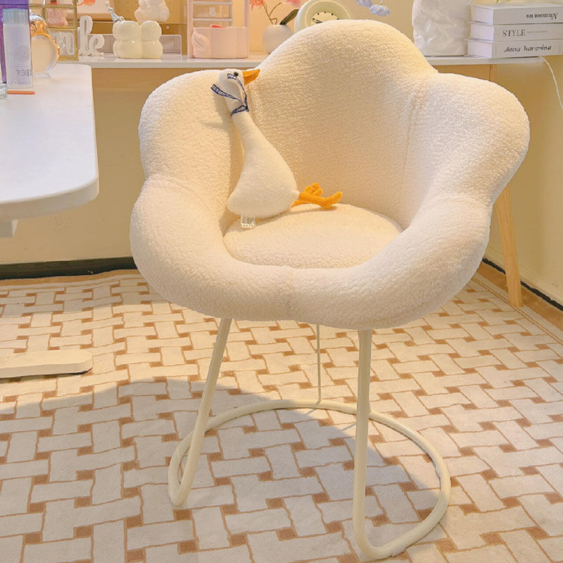Internet Celebrity Makeup Chair with Backrest, Dressing Table Chair, Cream-Style Stool, Suitable for Girls' Bedrooms and Dorms, Rotatable Manicure Chair