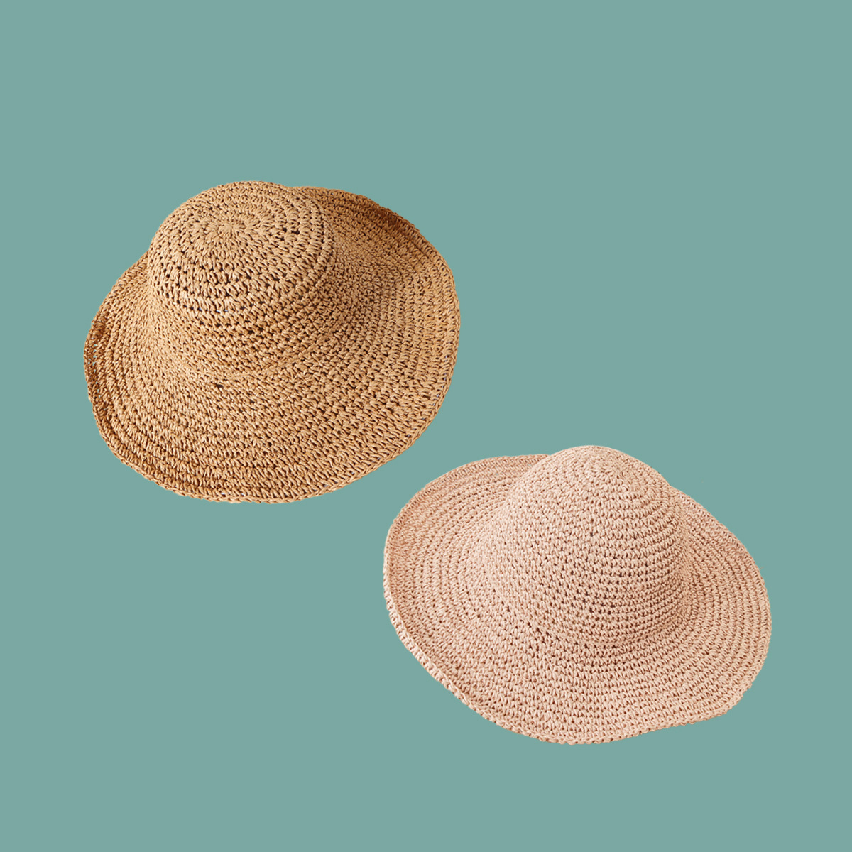 Fashion Big Eaves Sunshade Breathable Straw Hat Wholesale display picture 13