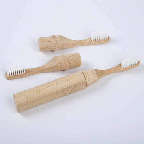  New Bamboo Tube Toothbrush Travel Toothbrush Sleeve Toothbrush Bamboo Tube Bamboo Toothbrush Wenyang Bamboo Toothbrush Daily Necessities