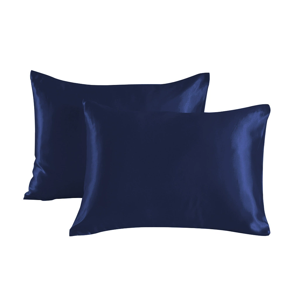 Silk-Feel Double-Sided Pillowcase, Simulated Satin, Multiple Sizes (43×63–51×137 cm), Customizable