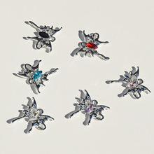 潮流个性时尚百搭合金镂空蝴蝶耳环项链吊坠 diy饰品手工材料配件