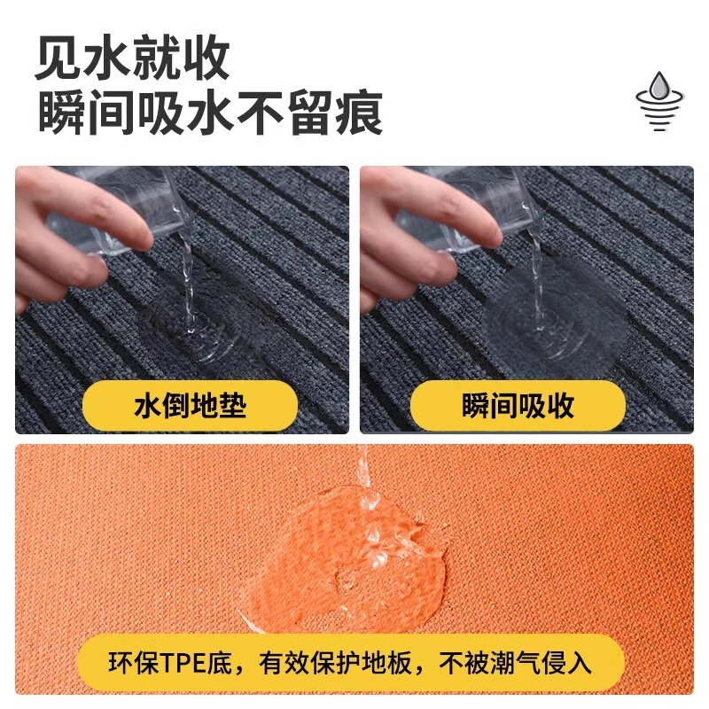 厨房地垫防滑防油吸油可擦免洗专用防水耐脏加厚2025新款l形垫子|undefined