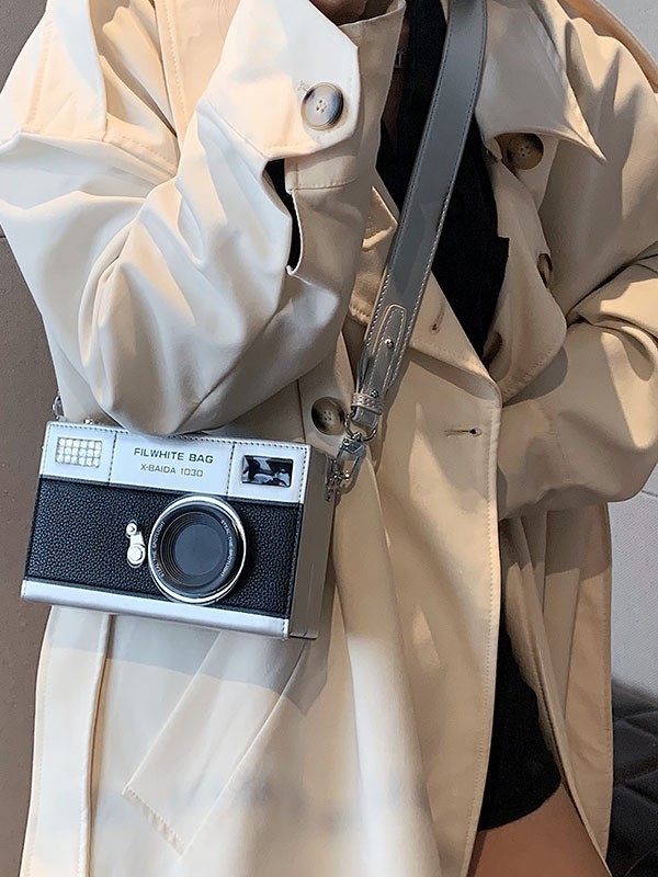 Cross-Border New Retro Storage Hard Case Camera Bag, Fashionable Small Square Three-Dimensional Niche Box Crossbody Bag, Shoulder Bag