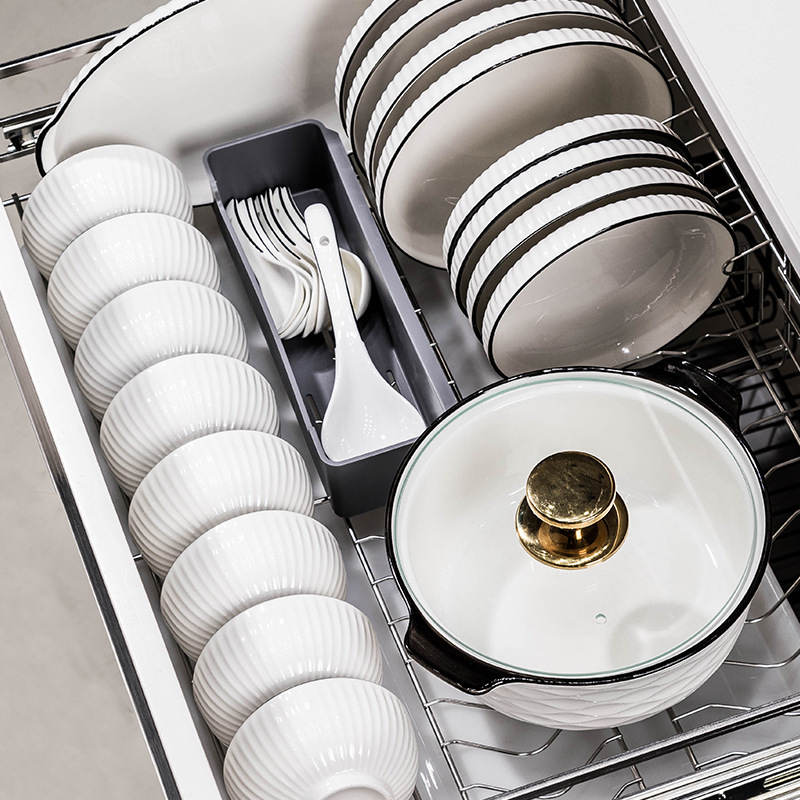 Underglaze Color Ceramic Tableware Dish Simple Nordic Style Internet Popular Dishes Household Dishes suit Microwave Oven Eating Bowl