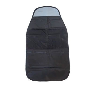 Car Seat Anti-Kick Protection Cover for Children, Seat Back Cushion Protective Cover, Anti-Dirt Pad for the Back, Anti-Wear Pad (Chair back anti-kick pad) - option-c-space-leather-black-anti-kick-mat-2-pockets
