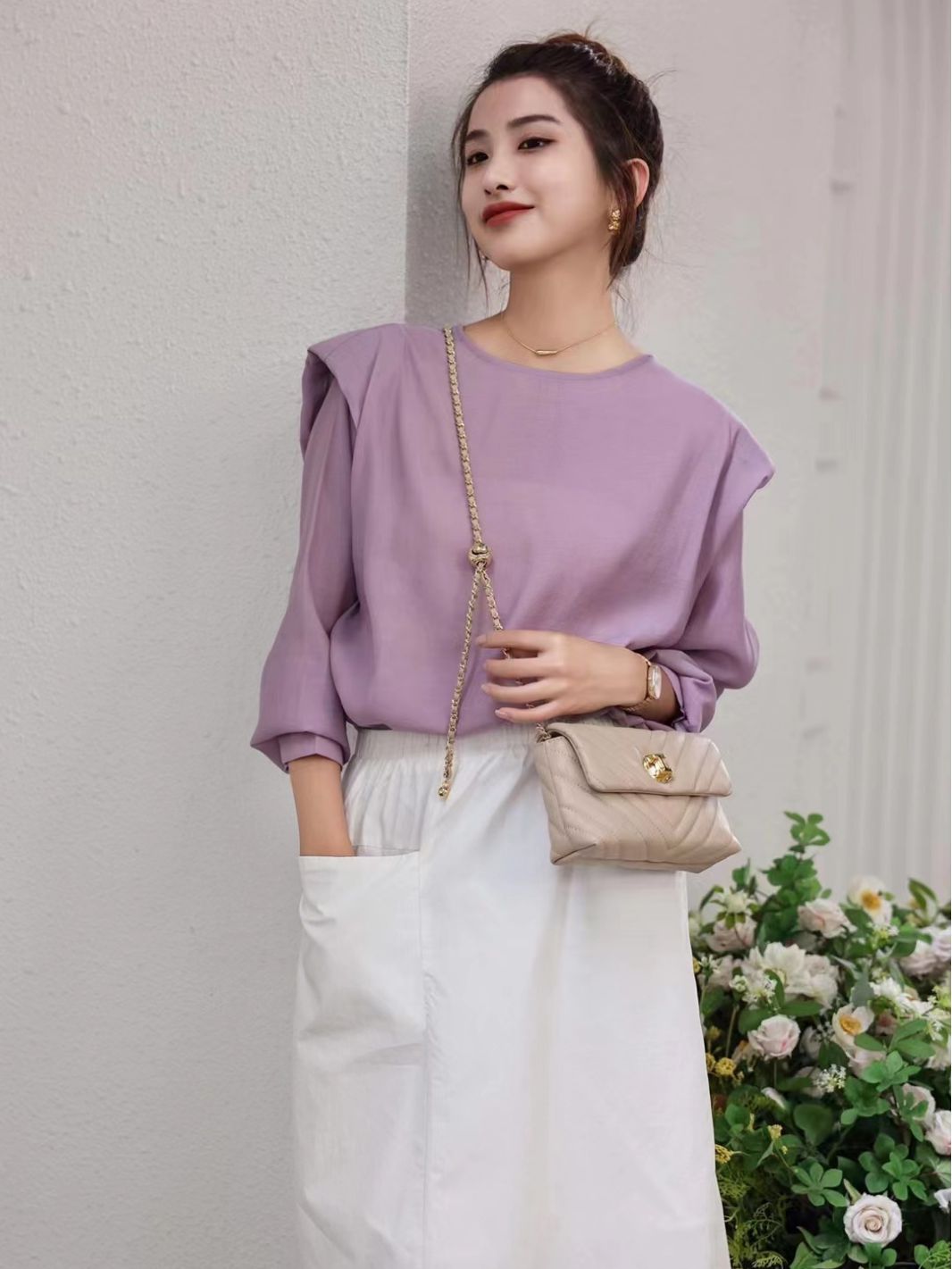 Bolso de las mujeres de cuero genuino mini estilo Chanel cadena de la bola de oro bolsa verano suave cuero de vaca elegante hombro crossbody MINI BOLSA