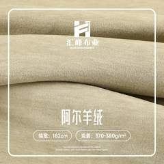 腈纶阿尔羊绒布料 秋冬保暖双面抓绒健康布料 针织空气层羊绒面料