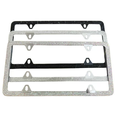 stainless steel rhinestone license plate — License plate holder/license plate holder