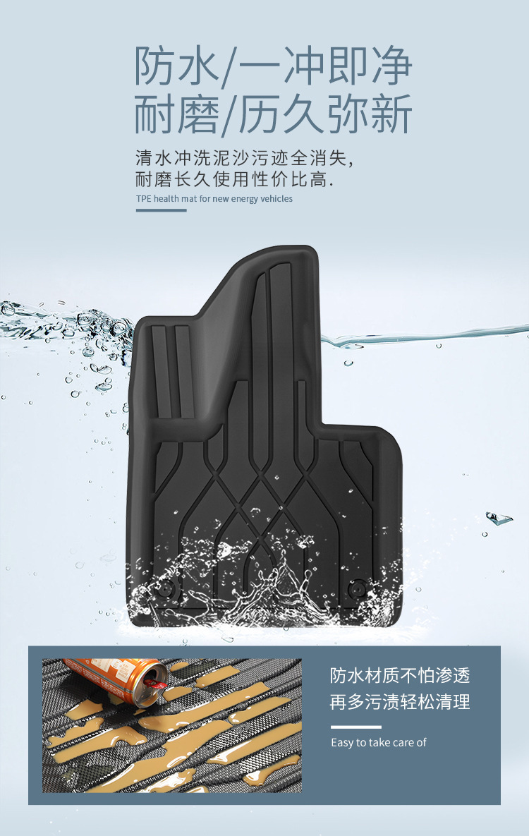 Suitable for 25 Changan Qiyuan Q07 Car Floor Mats, Special Car Floor Mats, Tpe Floor Mats, Environmentally Friendly Trunk Mats