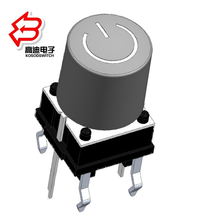 厂家直销圆形带灯轻触开关 led按钮轻触开关 立式轻触带灯开关