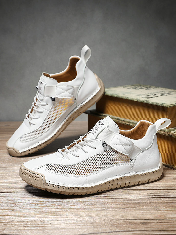 Giày thể thao lưới thoáng khí unisex form rộng phong cách năng động — 9889 màu kaki, 9889 màu trắng, 9889 màu xám, 9889 xanh da trời chi tiết 36