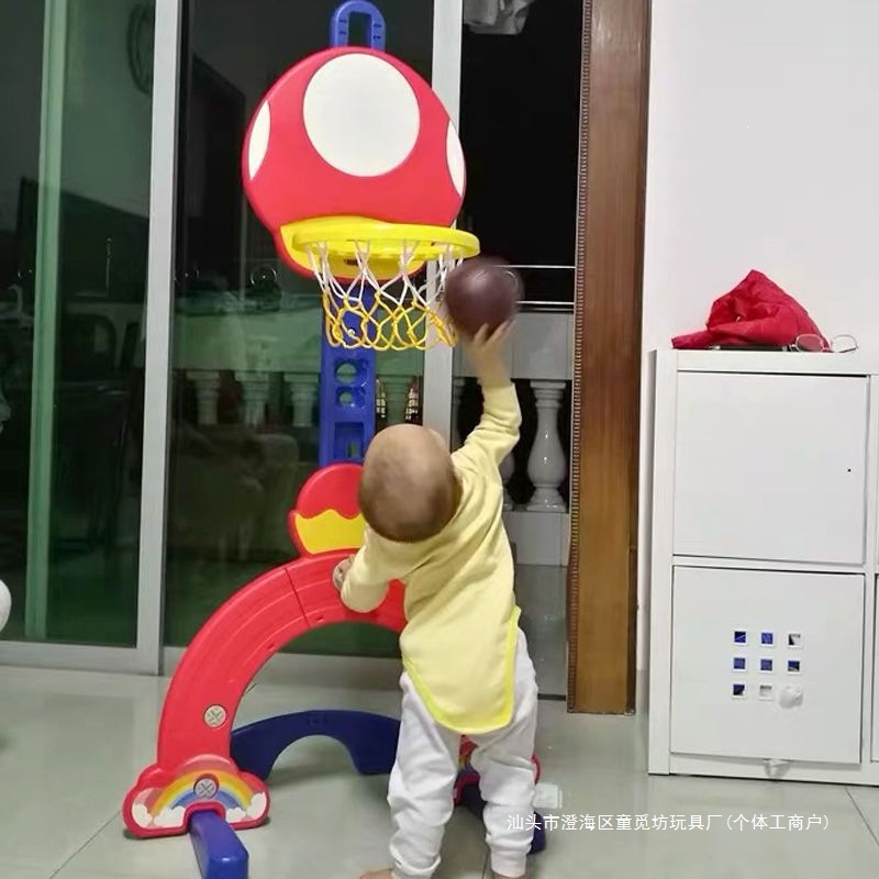 Rack de baloncesto elevable interior, red de baloncesto 2 en 1 para niños, juguetes para niños, niños, niños