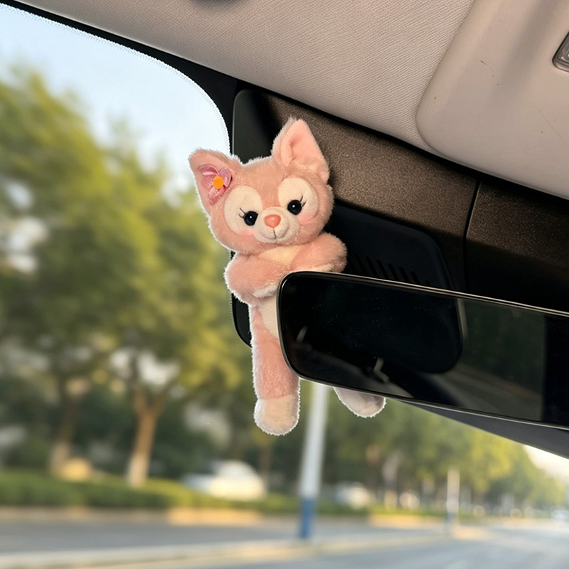 2026 New Car Rearview Mirror Ornament Linabell Lying Doll Car Interior Dashboard Screen Decoration Cute for Girls