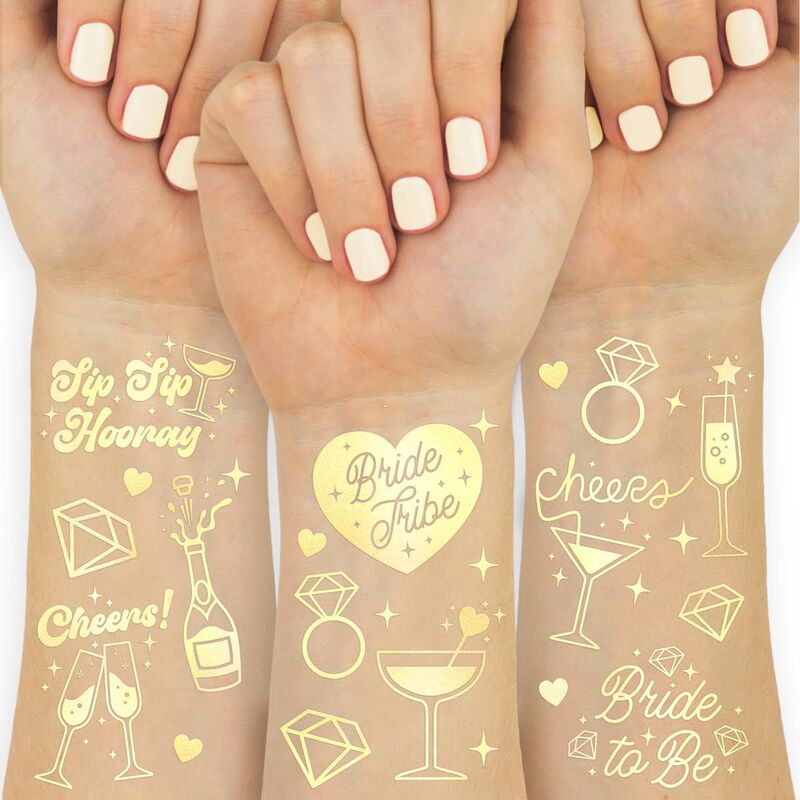 Cross-border New Product Party Hot Stamping Silver Laser Tattoo High-grade Laser Support Party Concert Temporary Tattoo