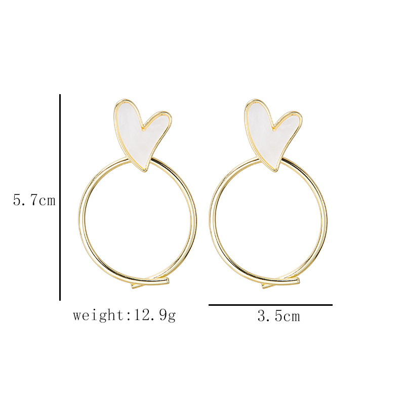 1 Pair Sweet Heart Shape Alloy Plating Women's Ear Studs display picture 1