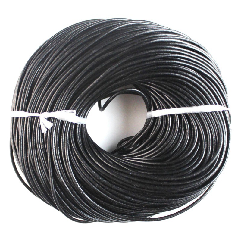 Ronda 3mm5mm cuerda de vaca creativa Amazon DIY accesorios de joyería teléfono móvil Shell cuerda de cuero cuerda trenzada