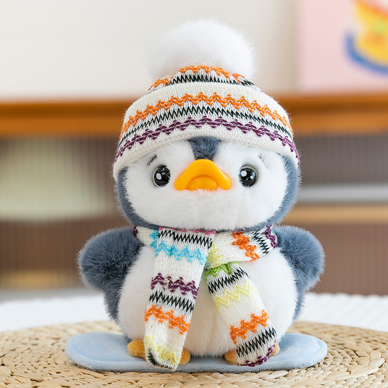 かわいい帽子をかぶったペンギンのぬいぐるみペンダント、可愛いキャラクターの漫画風バッグ飾り、キーホルダー、ミニサイズの卸売|undefined