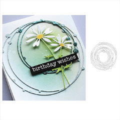 3pcs garland set cutting knife mold etching process DIY carbon steel mold greeting card making Scrapbook template