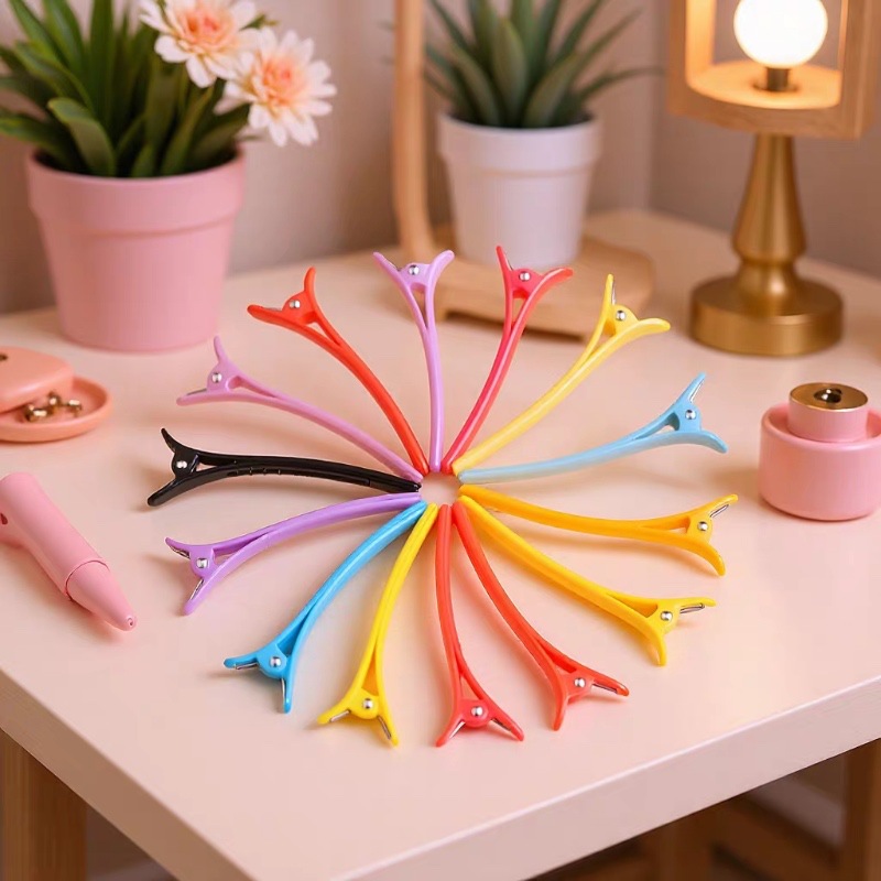 Korean Style Hair Accessories Plastic Alligator Clips Candy-Colored Hair Clips Hairdressing Duckbill Clips Translucent Duckbill Clips Small Gifts Wholesale