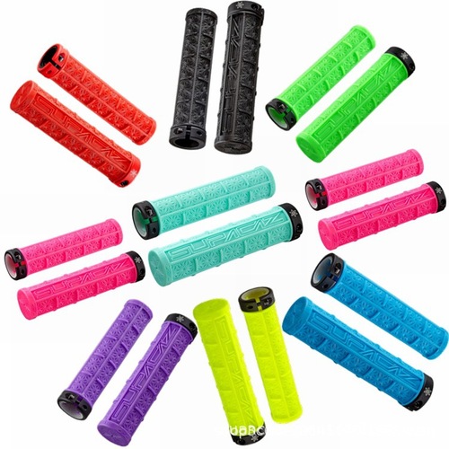 Cross-border wholesale USA Supacaz chrysanthemum handlebar covers mountain bike silicone handlebar cover off-road single locking shock-absorbing anti-slip