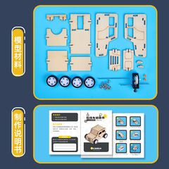 亞馬遜跨境新款兒童3d立體木質拼圖拉線汽車模型兒童益智玩具