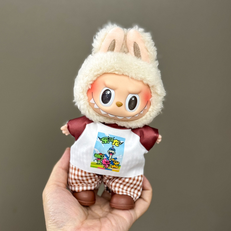 卸売ラブブベビー服 17 センチメートルブラインドボックスペンダント第一世代と第二世代のビニール人形着替えベビー服セット|undefined