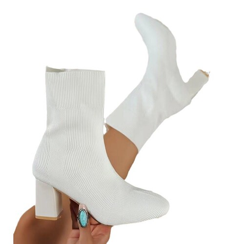 Women's Chunky Knit Mid-Calf Boots for Autumn/Winter New Arrival TEUM Bestseller Knitted Boots