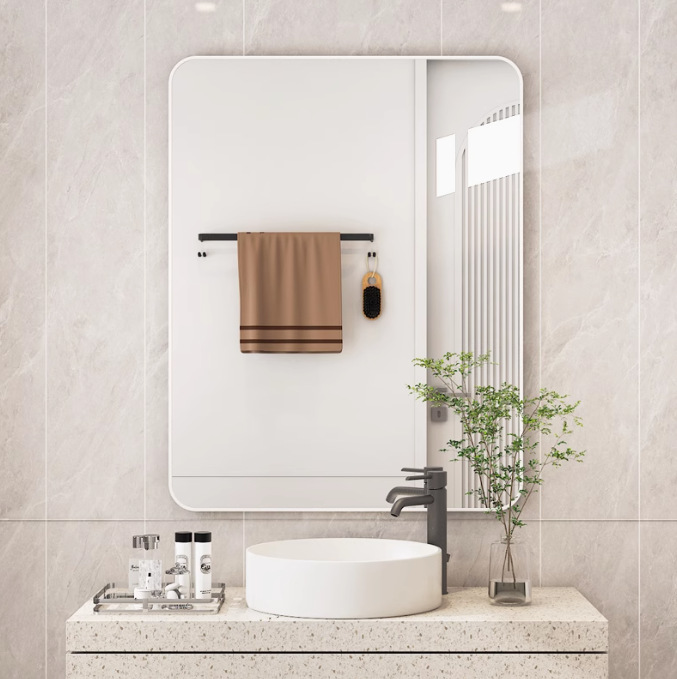 Mirror toileroom bathroom mirror toilet toilet wall self -adhesion