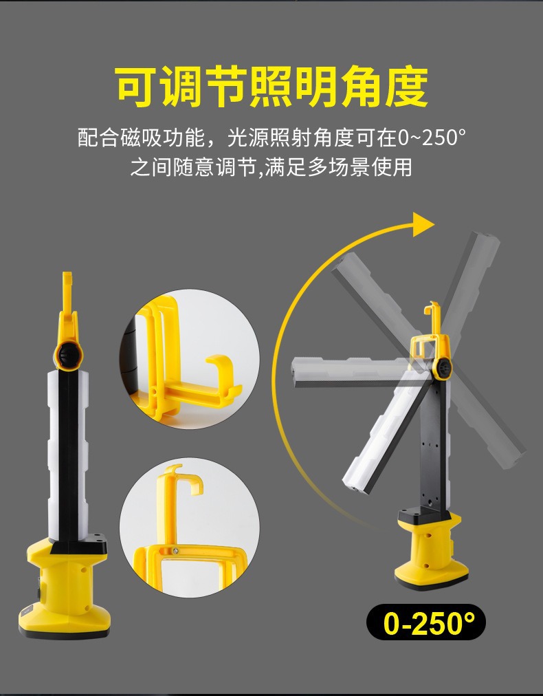 Led Lighting Auto Repair and Maintenance Lamp Portable Car Inspection Lamp Car Repair Strong Light Magnetic Charging Work Lamp