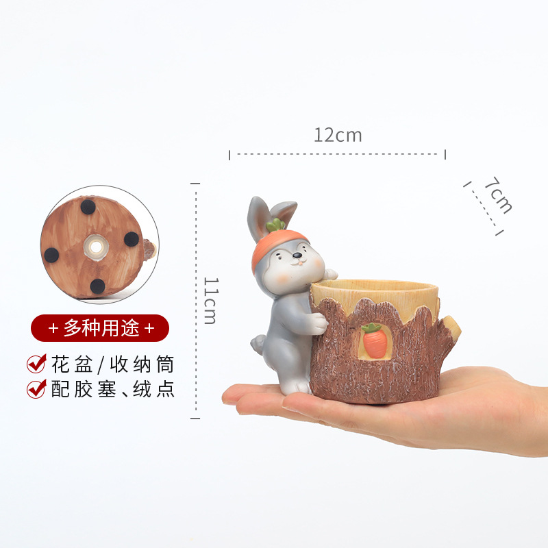 Chậu Cây Resin Chậu cây mọng nước hình mùa thu hoạch resin, chậu mini trang trí nhà, bàn làm việc và tiểu cảnh (RG-81)