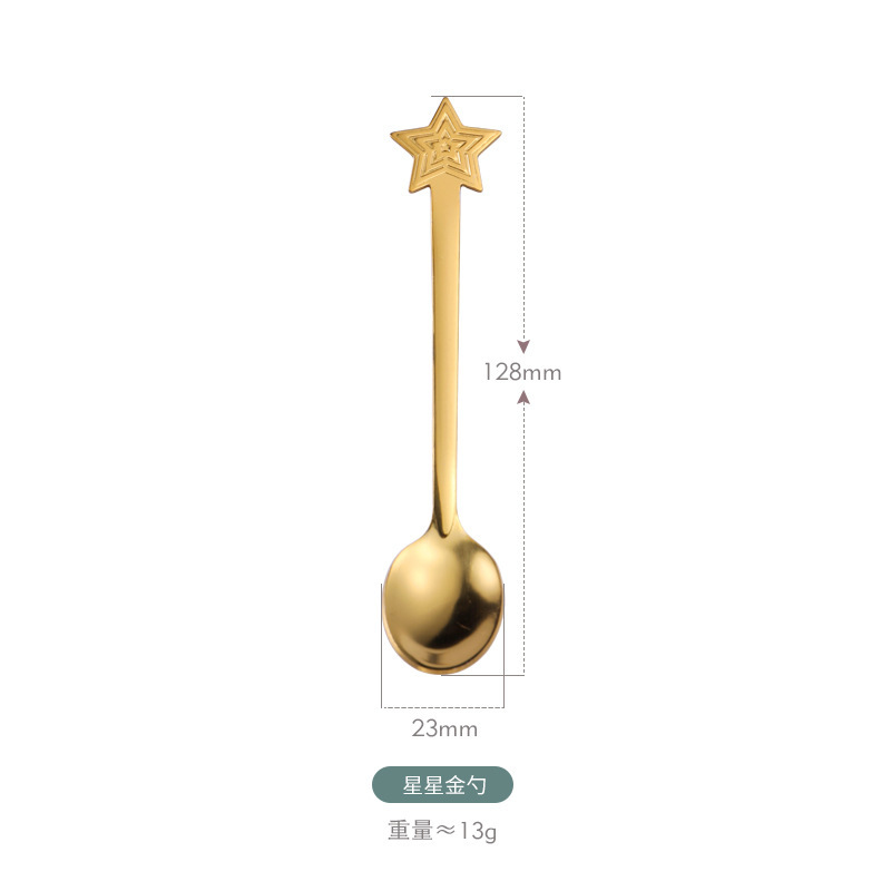 卸売りクリスマススプーンセットinsデザートスプーン金色ステンレスコーヒースプーンクリスマスクリエイティブプレゼントスプーン|undefined