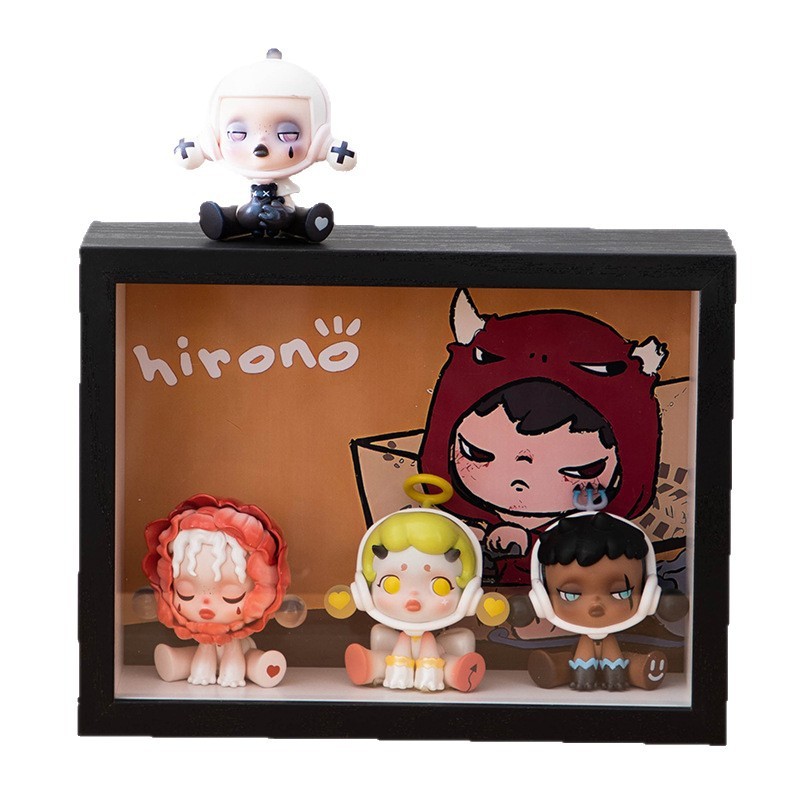 バブルマートフォトフレーム収納ボックス壁掛け人形ブラインドボックスディスプレイフレームシーンフィギュア収納卸売中空|undefined