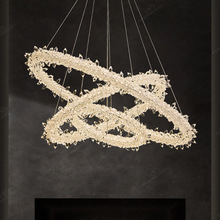 轻奢水晶吊灯客厅主灯大气餐厅灯具设计师创意浪漫花环卧室水晶灯
