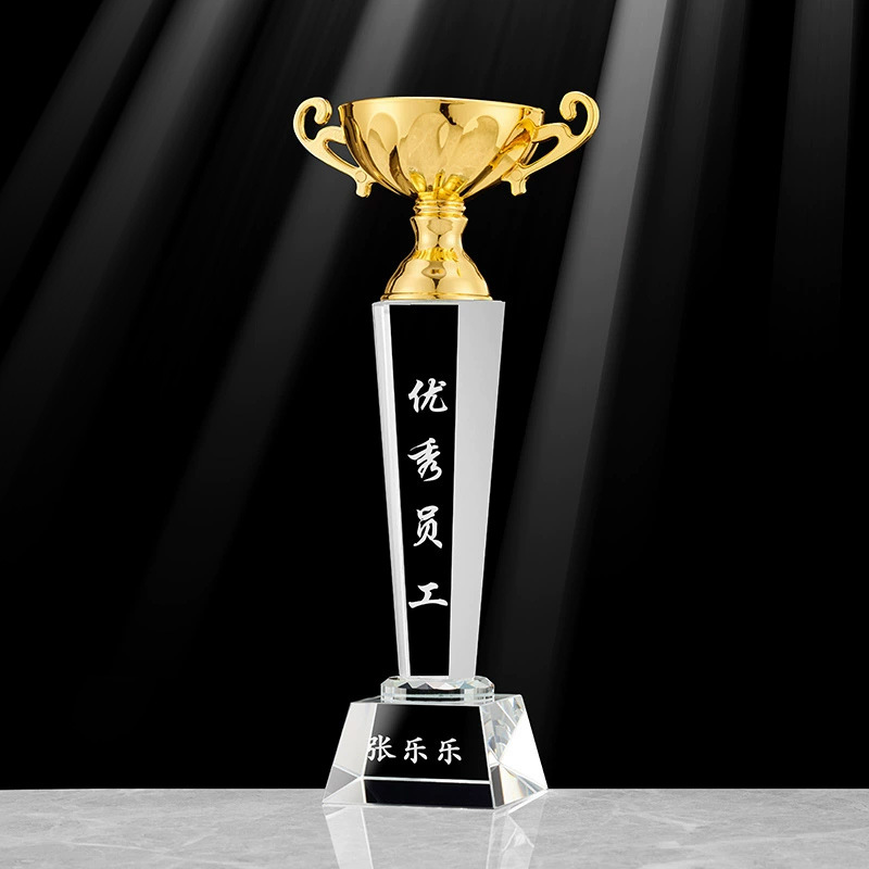 Trofeo de cristal de graduación creativo excelente personal de honor escuela de baloncesto infantil medalla de grabación personalizada